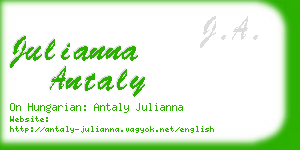 julianna antaly business card